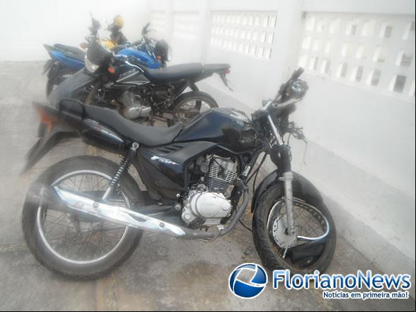 Moto envolvida na colisão.(Imagem:FlorianoNews)
