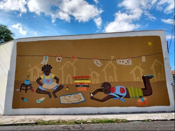 Mural no centro de Teresina.(Imagem:arquivo pessoal)