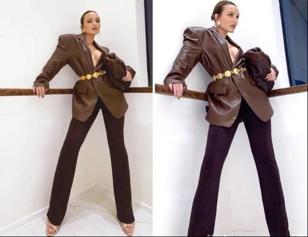 Larissa Manoela fica com aparência de alta em foto; atriz tem 1,53 m.(Imagem:Reprodução/Instagram )