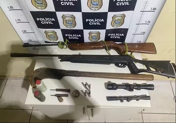Adolescente é apreendido suspeito de golpear tio com foice no Piauí(Imagem:Divulgação/PMPI)