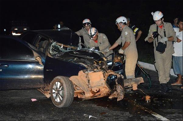 Acidente envolvendo carro, caminhão e animal, tira a vida de jovem em Buriti dos Lopes.(Imagem:Portal Boca do Povo)