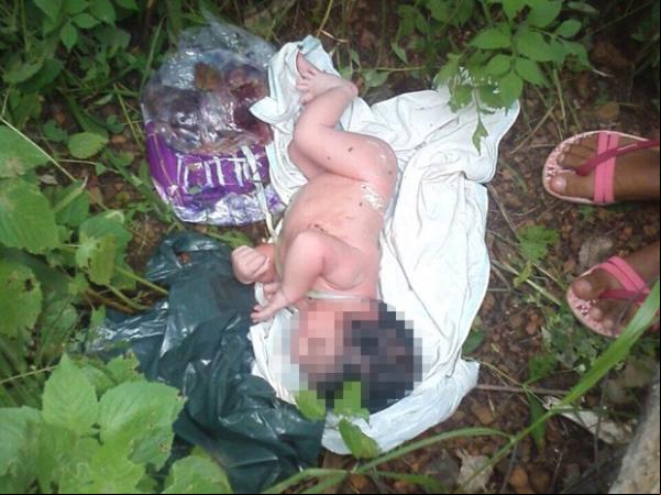 Bebê foi achado no quintal de uma casa na cidade de Castelo do Piauí.(Imagem:Divulgação/Polícia Civil)