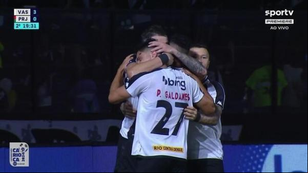Vasco 4 x 0 Portuguesa(Imagem:Reprodução)