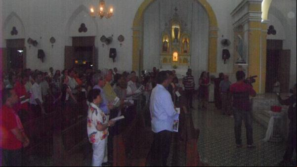 Gilberto e Salomão participam de Missa em Ação de Graças pela vitória.(Imagem:FlorianoNews)