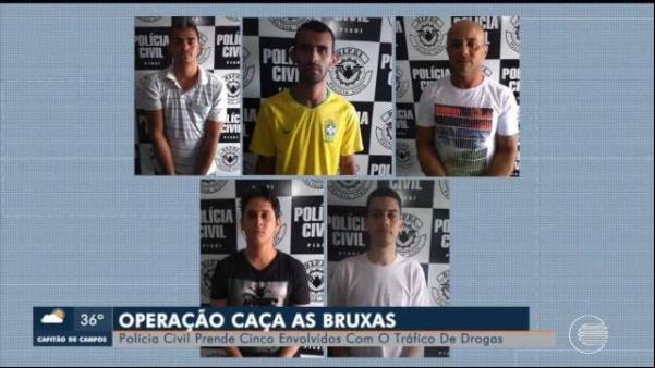 Caça às Bruxas: 5 são presos suspeitos de integrar cadeia de tráfico.(Imagem:florianonews.piauiconectado.com)