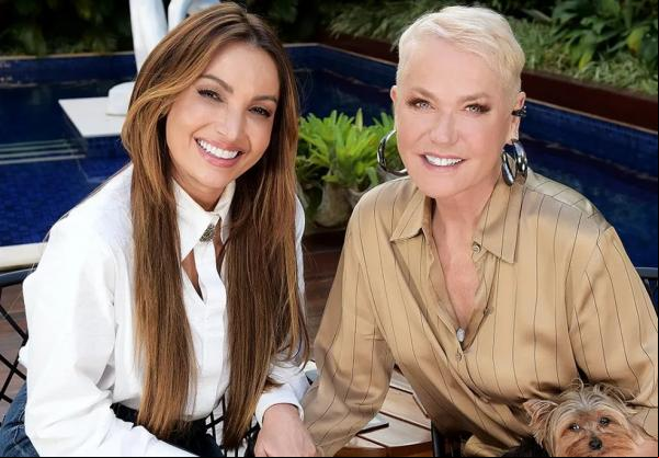 Xuxa e Patrícia Poeta bateram um papo exclusivo para o Encontro.(Imagem:@bleneghel)