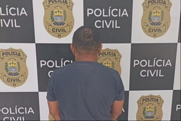 Suspeito de estuprar a filha no Piauí.(Imagem:Divulgação/Polícia Civil do Piauí)
