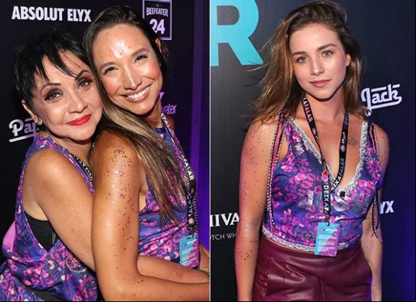 Maria Maya e a mãe, a diretora Cininha de Paula. Do outro lado Laryssa Ayres. (Imagem:Rogério Fidalgo/ Agnews)