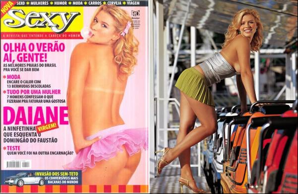 Daiane Amêndola na capa da Sexy; no ensaio para a Sexy . (Imagem: Divulgação / Sexy / Louise Chin)