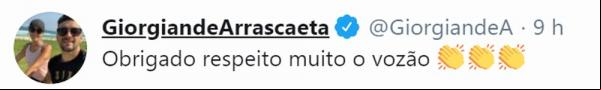 Em publicação nas redes sociais, Arrascaeta agradeceu à reação da torcida do Ceará.(Imagem:Divulgação)