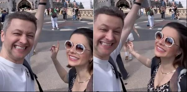 Sandy e Lucas Lima na recente viagem que fizeram à EuroDisney, em Paris.(Imagem:Reprodução/Instagram)