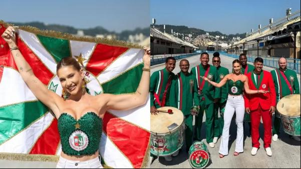 Virginia Fonseca, influenciadora digital com milhões de seguidores, foi anunciada como a nova rainha de bateria da Acadêmicos do Grande Rio para o desfile de 2026.(Imagem: Reprodução/Redes sociais)