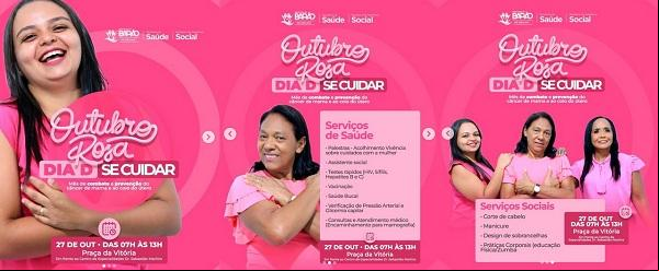 Outubro Rosa! Barão de Grajaú realiza Dia D campanha de prevenção ao câncer de mama.(Imagem:Reprodução/Instagram)